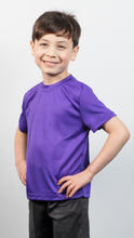 Load image into Gallery viewer, Athletic Sportswear Kids Roly Cool Wick T-Shirt Purple
