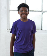 Load image into Gallery viewer, Athletic Sportswear Kids Roly Cool Wick T-Shirt Purple