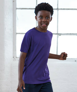 Athletic Sportswear Kids Roly Cool Wick T-Shirt Purple