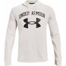Load image into Gallery viewer, Under Armour Mens Hoodie Rival Terry Large Logo Onyx White Sweatshirt Size 2XL