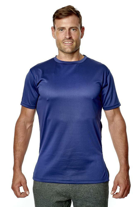 Mens Longline Mesh Gym T-Shirts Navy