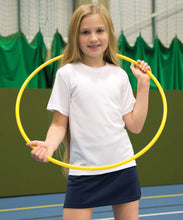 Load image into Gallery viewer, girl wearing navy school skort during PE or sports activity