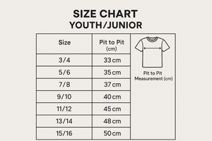 7 size variations, 3/4, 33cm, 5/6, 35cm, 7/8, 37cm, 9/10, 40cm, 11/12, 45cm, 13/14, 48cm, 15/16, 50cm