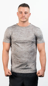Athletic Sportswear Mens Gym T-Shirts Melange Grey