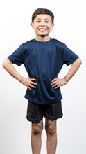 Load image into Gallery viewer, Athletic Sportswear Kids Roly Cool Wick T-Shirt Navy