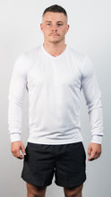 Load image into Gallery viewer, Athletic Sportswear Mens Long Sleeve Running Top White