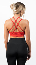 Load image into Gallery viewer, Athletic Sportswear Ladies Sports Bra Criss-Cross Red