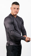 Load image into Gallery viewer, Athletic Sportswear Mens Long Sleeve Running Top Grey