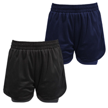 Load image into Gallery viewer, Kids 2-in-1 Football Shorts Boys Sports Active Fitness School PE Junior Premium Athletic Training Gym Running Hyper Shorts