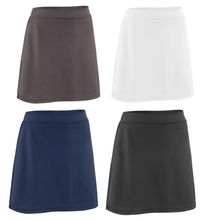 Load image into Gallery viewer, Girls School Skort – 2-in-1 Smart Uniform Skirt with Built-in Stretchy Shorts – Flat Front, Non-Pleated &amp; Pocket-Free – PE, Sports &amp; Daily Wear