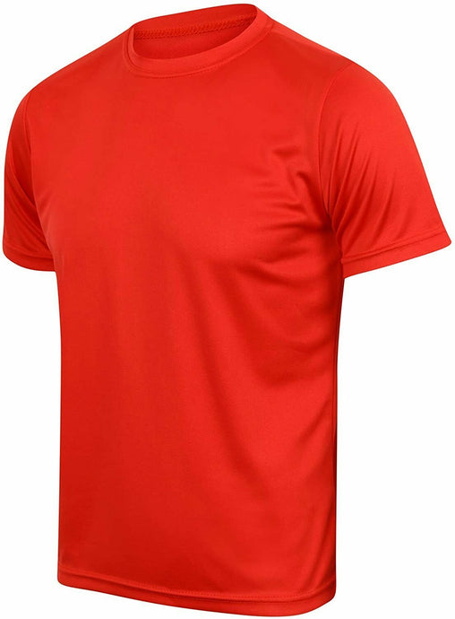Mens Activewear Running Perfomance Sports T-Shirt Red