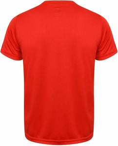 Mens Activewear Running Perfomance Sports T-Shirt Red