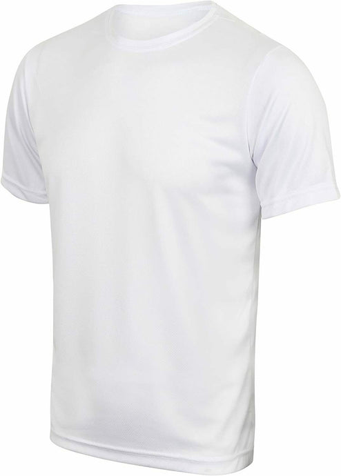 Mens Activewear Running Perfomance Sports T-Shirt White