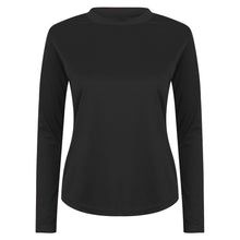 Load image into Gallery viewer, Athletic Sportswear Ladies Activemesh Long Sleeve Running Top Black