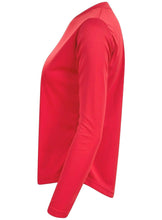 Load image into Gallery viewer, Athletic Sportswear Ladies Activemesh Long Sleeve Running Top Red