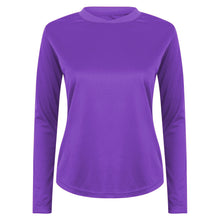 Load image into Gallery viewer, Athletic Sportswear Ladies Activemesh Long Sleeve Running Top Purple
