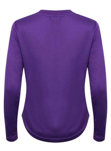 Athletic Sportswear Ladies Activemesh Long Sleeve Running Top Purple