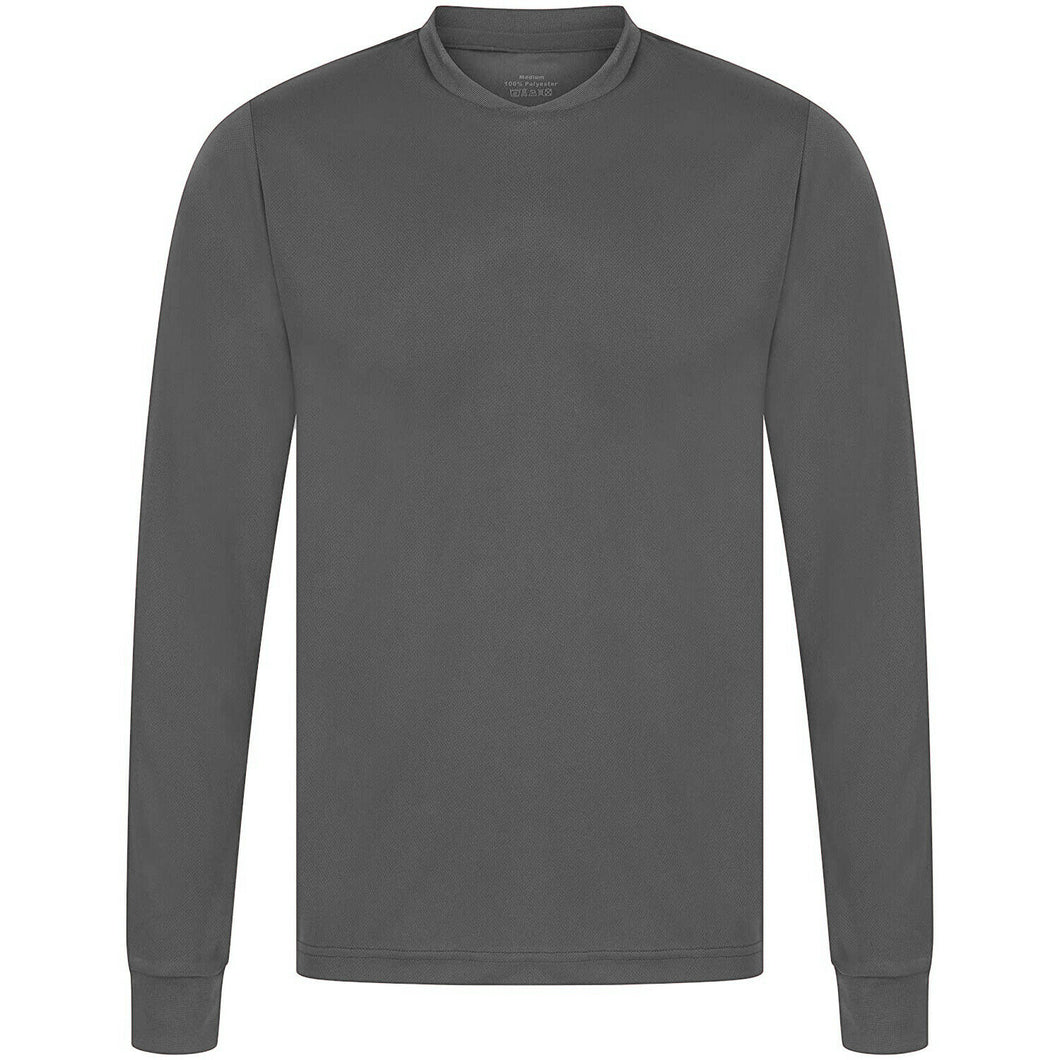 Athletic Sportswear Mens Long Sleeve Running Top Grey