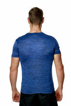 Load image into Gallery viewer, Athletic Sportswear Mens Gym T-Shirts Melange Blue