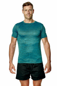 Athletic Sportswear Mens Gym T-Shirts Melange Green