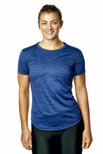 Load image into Gallery viewer, Athletic Sportswear Ladies Gym T-Shirts Melange Blue