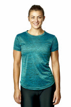 Load image into Gallery viewer, Athletic Sportswear Ladies Gym T-Shirts Melange Green