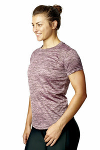 Athletic Sportswear Ladies Gym T-Shirts Melange Pink