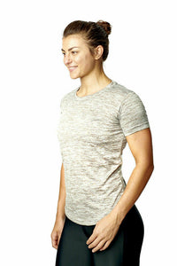 Athletic Sportswear Ladies Gym T-Shirts Melange Grey