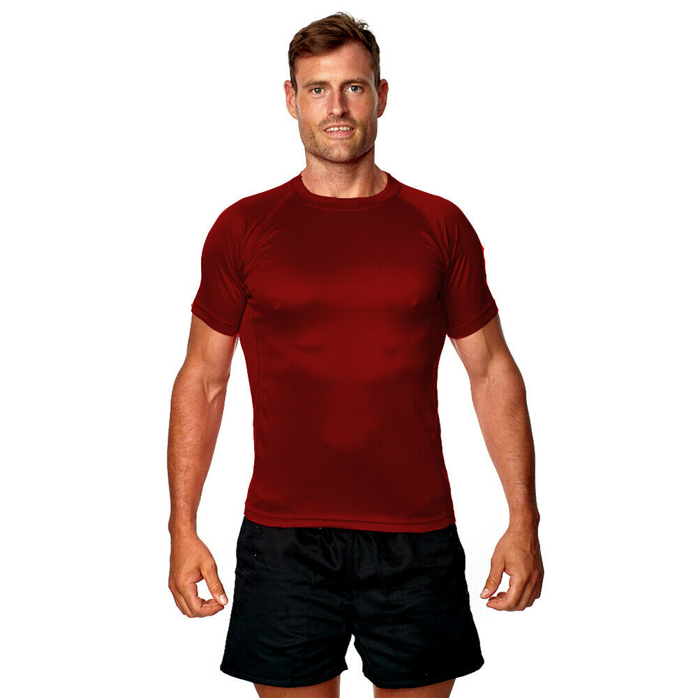Athletic Sportswear Mens Roly Cool Wick T-Shirt Burgundy