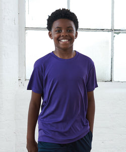 Athletic Sportswear Kids Roly Cool Wick T-Shirt Purple