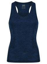 Load image into Gallery viewer, Athletic Sportswear Ladies Melange Gym Vest Navy