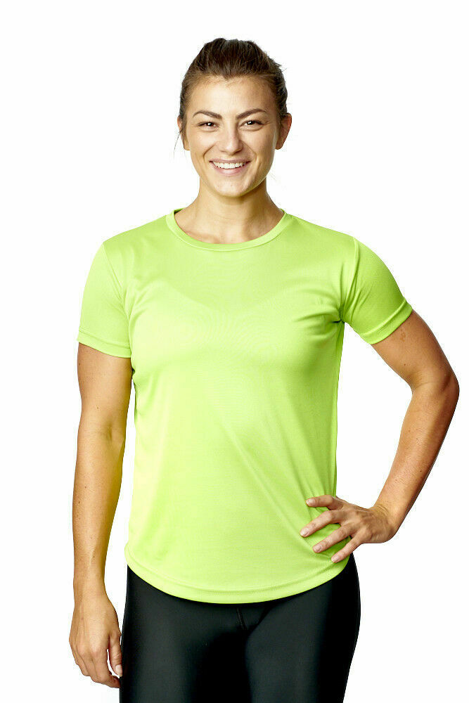 Athletic Sportswear Ladies Roly Active Mesh T-Shirts Green