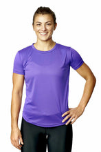 Load image into Gallery viewer, Athletic Sportswear Ladies Roly Active Mesh T-Shirts Purple