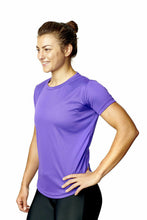 Load image into Gallery viewer, Athletic Sportswear Ladies Roly Active Mesh T-Shirts Purple