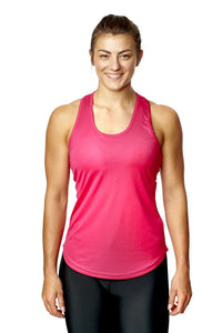 Athletic Sportswear Ladies Elastic Racerback Sports Vest Pink