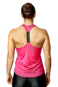 Athletic Sportswear Ladies Elastic Racerback Sports Vest Pink