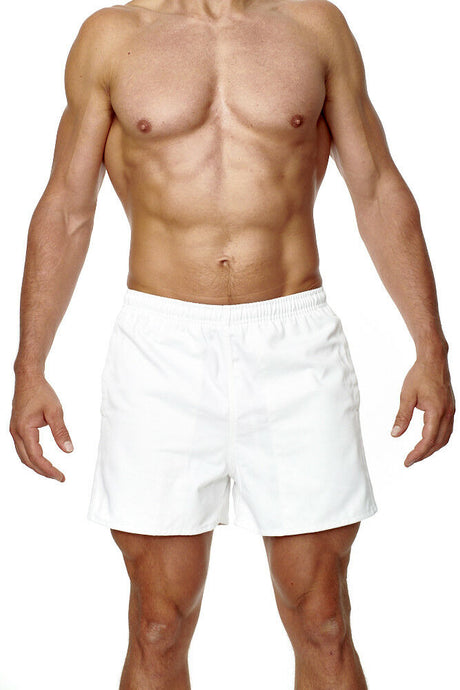 Athletic Sportswear Mens Rugby Shorts White