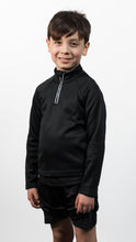 Load image into Gallery viewer, Kids Black Fleece Long Sleeve Activewear Sweatshirt