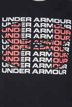 Load image into Gallery viewer, Under Armour Kids Graphic Logo T-Shirt Black Size 9-10 Years
