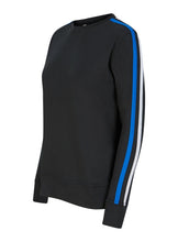 Load image into Gallery viewer, Athletic Sportswear Ladies Striped Long Sleeve Tops Black