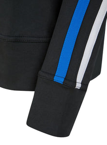 Athletic Sportswear Ladies Striped Long Sleeve Tops Black