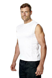 Athletic Sportswear Mens Sleeveless T-Shirt White