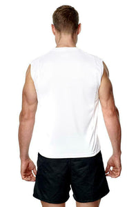 Athletic Sportswear Mens Sleeveless T-Shirt White
