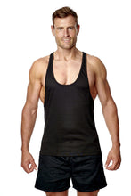 Load image into Gallery viewer, Athletic Sportswear Mens Stringer Vest Black
