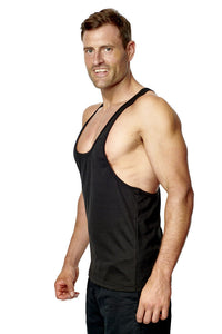 Athletic Sportswear Mens Stringer Vest Black