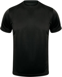 Mens Activewear Running Perfomance Sports T-shirt Black