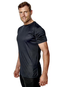 Mens Longline Mesh Gym T-Shirts Black