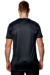 Mens Longline Mesh Gym T-Shirts Black