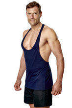 Load image into Gallery viewer, Athletic Sportswear Mens Stringer Vest Navy