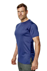 Mens Longline Mesh Gym T-Shirts Navy